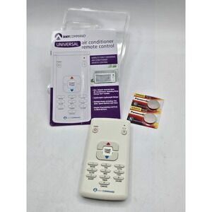 Any Command AC Universal Air Conditioner Remote Control - With 2‎ New Batteries!
